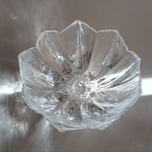 Vintage Crystal Water Lily Bowl